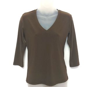 3 for $25- Simpli Brand Long Sleeved Chocolate Tee, Size 8